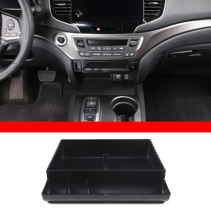 

For 15-22 Honda Pilot Pilot Center Drawer Storage Box ABS 1 Piece Set