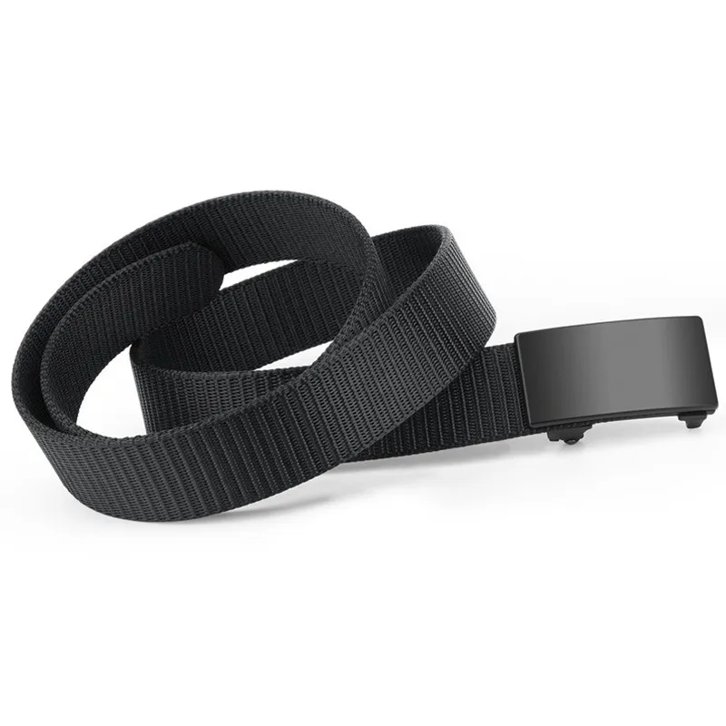 Cinturón de hombre con hebilla automática para deporte y ocio negro_voghion.com
