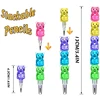 30 Pieces Stackable Bear Pencils Kids Plastic Bear Shaped Stacking Pencil 5 in 1 Point Pencils for Birthday Party Supplies 3