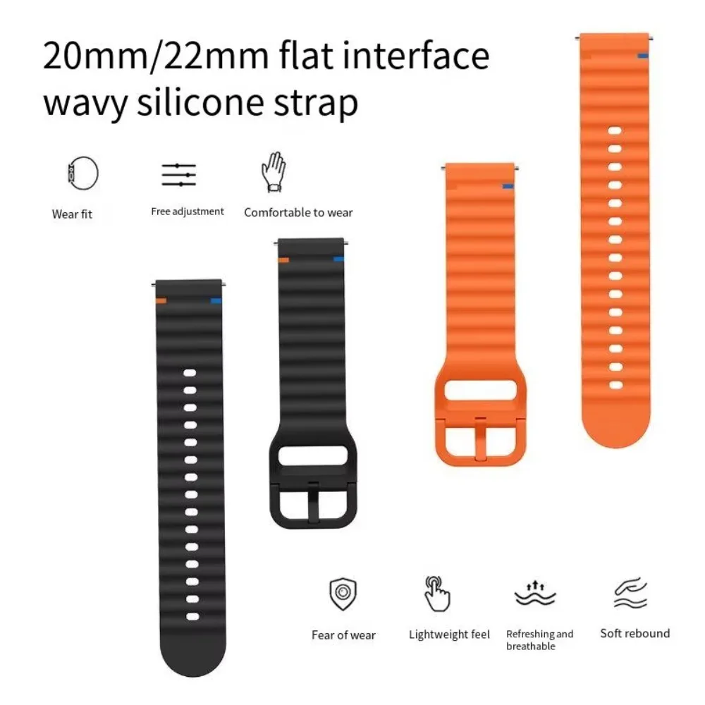 Silicone Strap for Garmin Smartwatches - Various Sizes and Colors Available