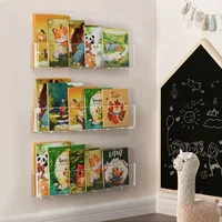 Acrylic Picture Book Display Stand Bookshelf Children's Wall Behind the Door Reading Magazine Storage Wall Hanging Bookshelf 2