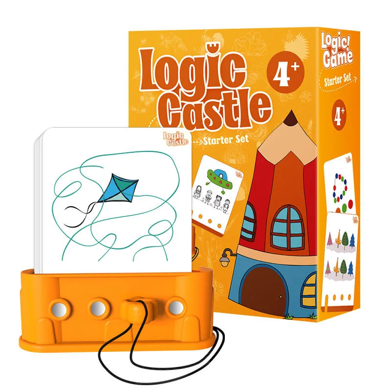 Logic Castle Starter Set with Activity game cards Educational Smart Logic Board Game for Children Fun Home & Travel Stem Toys 4