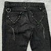 Y2K Dark Gothic Jeans Micro Flared Cross Leather Pocket Denim Pants Retro Harajuku Heavyweight Unisex Loose Streetwear Trousers 4