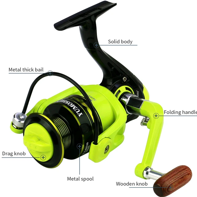 Ghotda Pink Fly Fishing Reel 2000-7000Series High Speed 5.2:1 Ratio  Spinning Fishing Reel All Metal Spool Fishing Reel