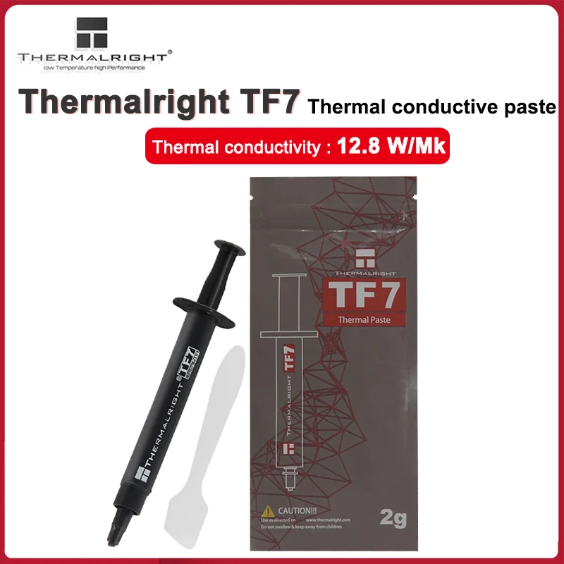 

Thermalright TF7 2g Thermally Conductive Silicone Grease 12.8W/mk CPU GPU Graphics Card Cooling High Performance Thermal Paste