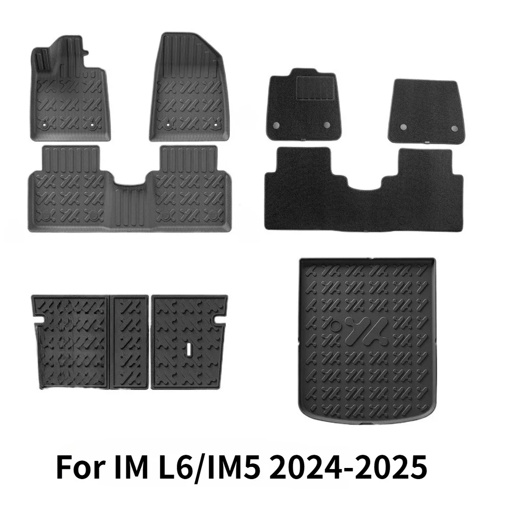 IM L6/IM5 2024-2025 모델용, 완전 친환경, 방수 및 미끄럼 방지 TPE 바닥 매트, 트렁크 매트, 등받이 매트