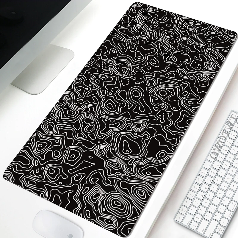 Mouse Pad Gamer HD New XXL keyboard pad MousePads Mouse Mat Black Abstract Texture Laptop Carpet Anti-slip Soft Office Table Mat