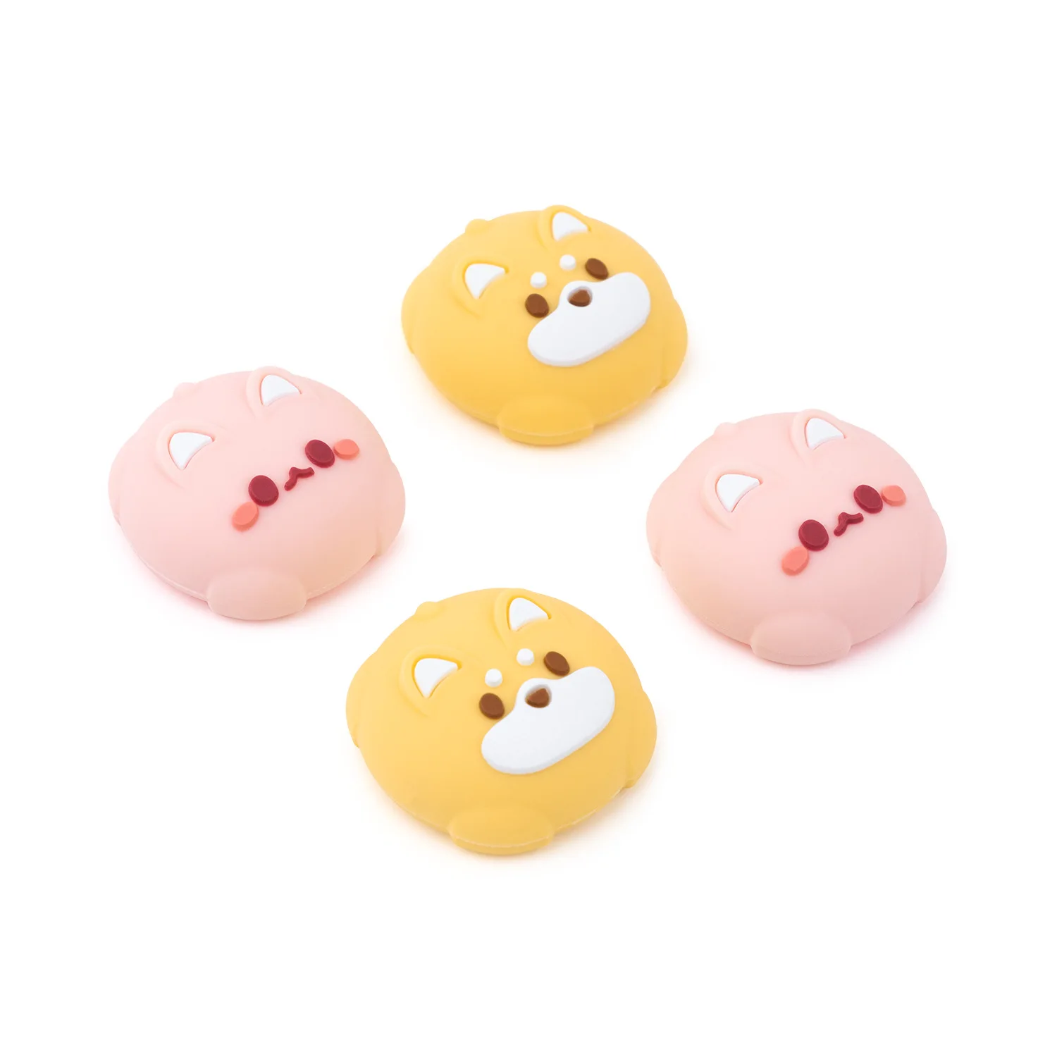 1Pcs Silicone Thunb Grip Caps For PS4 PS5 Cute Dog Cat Joystick Caps For NS Pro Cover Analog Thumb Stick Grips