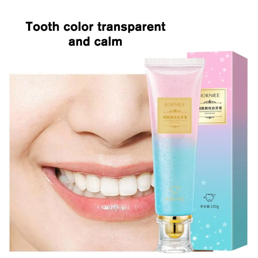100g Dazzling White Toothpaste teeth whitening product tooth powder Fresh Breath Niacinamide Toothpaste Whitening Remove Breath To Remove Tooth To Bad Stains