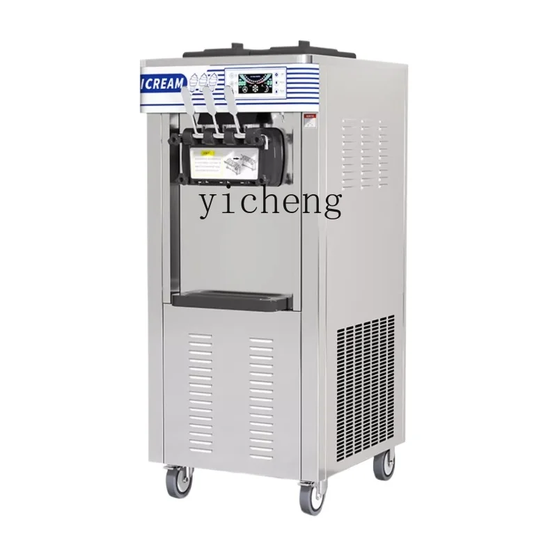Tqh Ice Cream Machine Commercial Full-Automatic Three-Color Mixing Ice Cream Machine Ice Cream Machine Vertical Soft