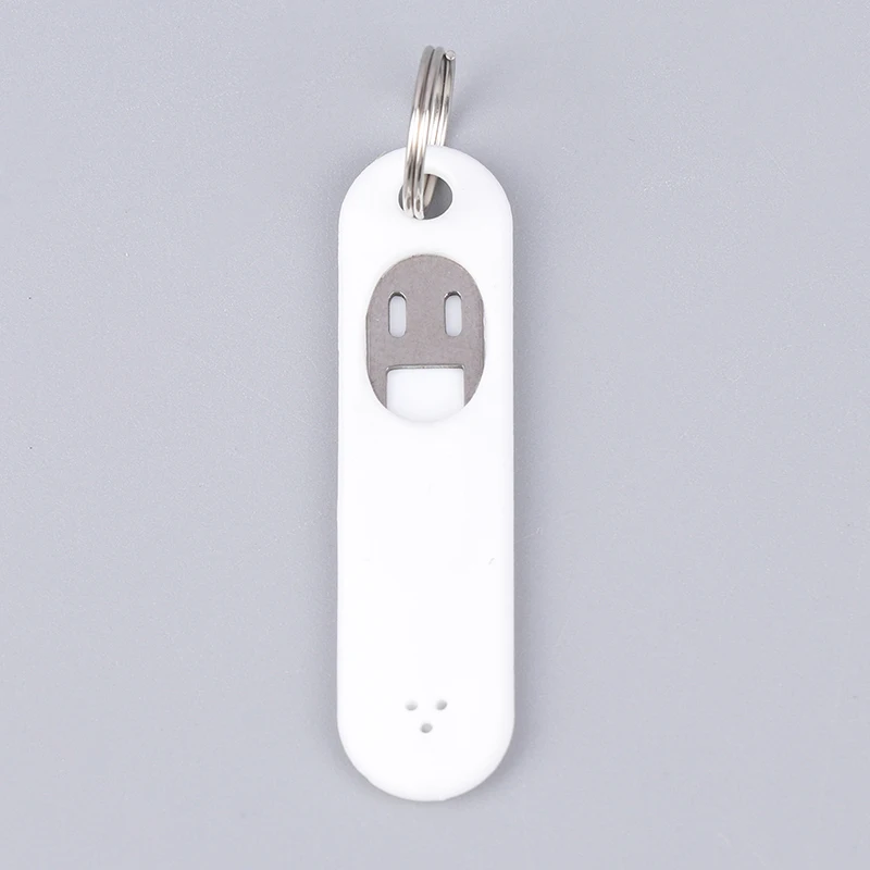Silicone SIM Card Fetchers Portable Keychain Mobile Phone Tablet Stainless Steel Removal Needle Thimble Anti-lost Keyring