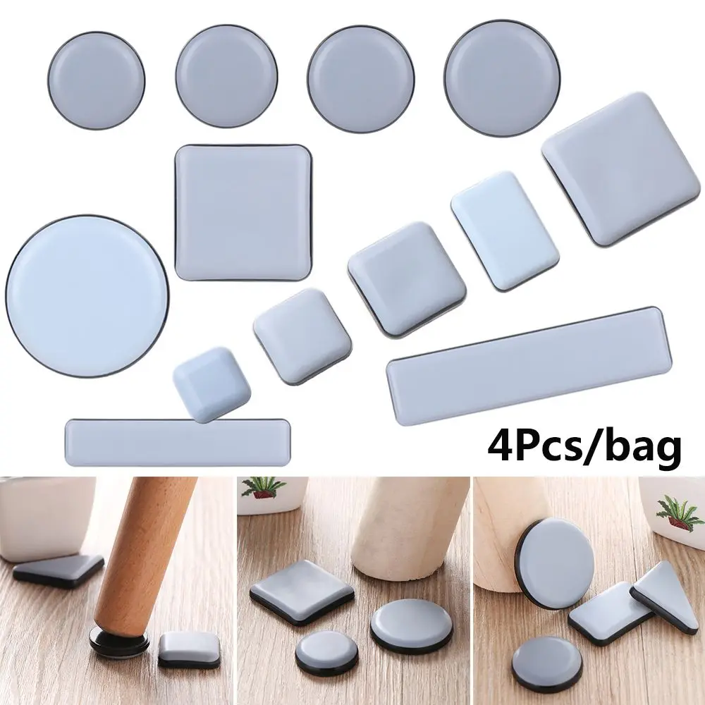 4PCS/SET Easy Move Furniture Table Slider Pad Floor Protector Moving Anti-abrasion Floor Mat Self-Adhesive Furniture Feet Pads. 4pcs set bench vise rubber pad 360 degree table vice protector pads bench clamp anti slip mat 50 60 70mm dropshipping