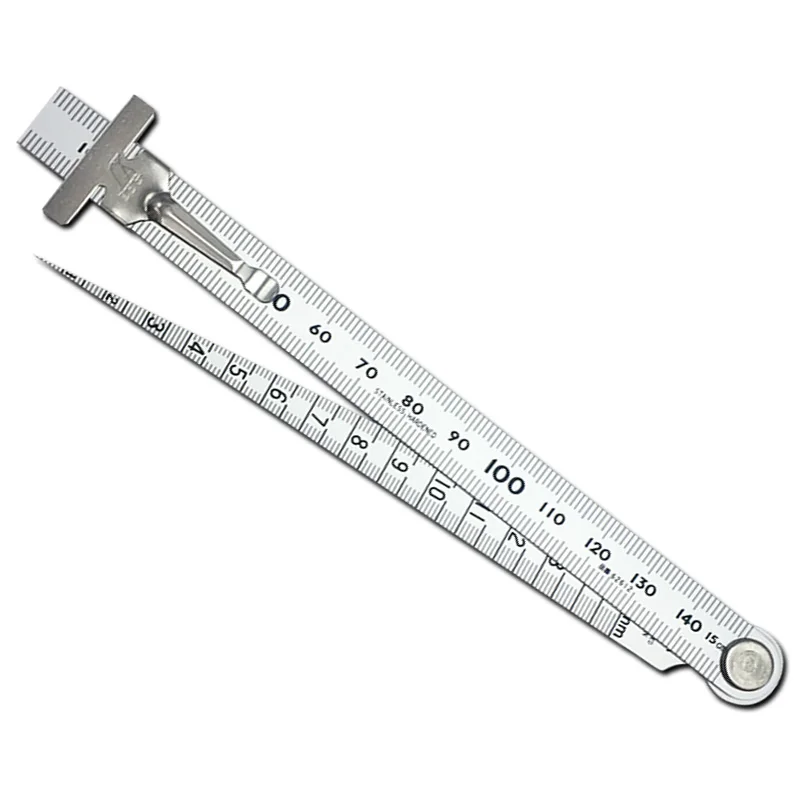 Shinwa Penguin Hole Ruler 1-15mm Clearance Ruler Inner Diameter Stainless Steel Feeler Gauge Conical Wedge Rule