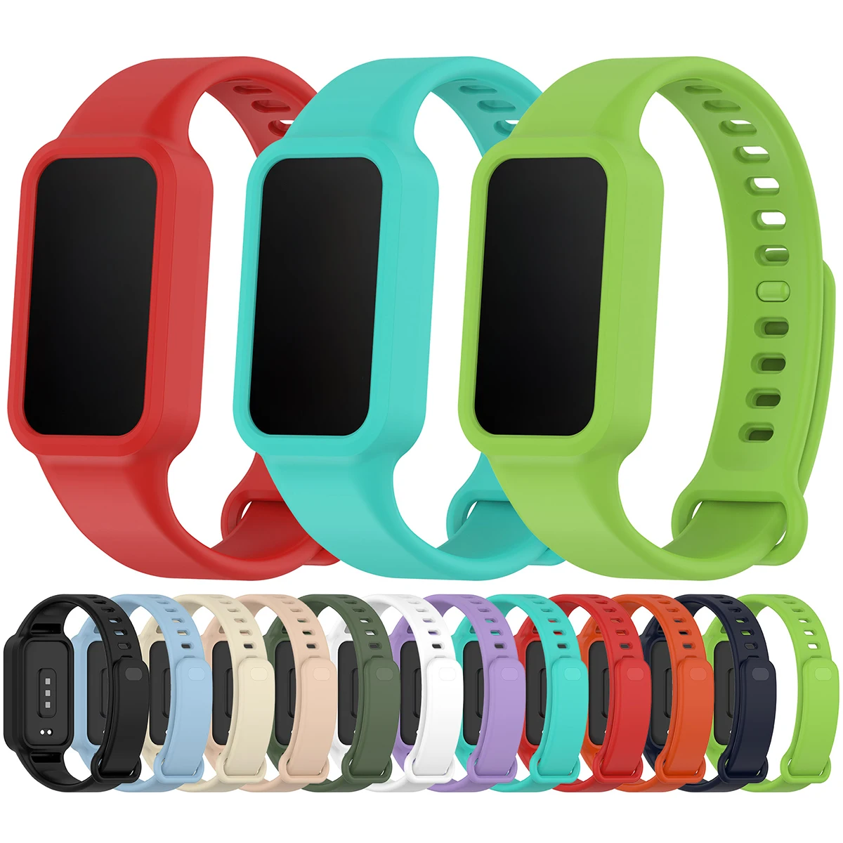 CHULN 5 Pezzis Silicone Cinturini Compatibile con Xiaomi Smart Band 9 Active /Redmi Smart Band 3, Regolabile Sportivo Cinturino di Ricambio per Xiaomi Smart Band 9 Active