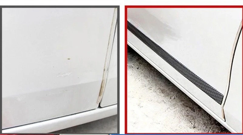 Auto Aufkleber Tür Kantenschutz Universal Einstiegsleisten Aufkleber Carbon Faser Anti Scratch Anti-kollision Streifen Dekorative Aufkleber – Detail 11