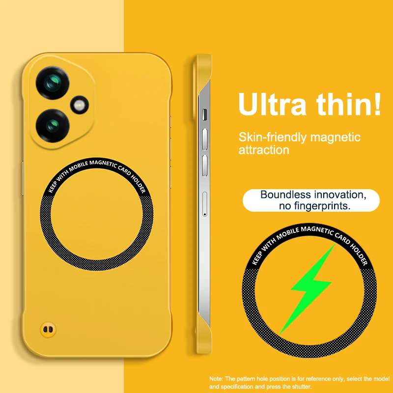 Ultra Slim Magnetic Frameless Solid Color Phone Case