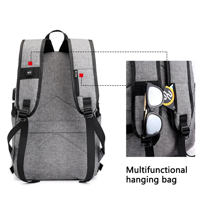 School Bags for Teenage Boys 2022 Usb Charging Backpack Men Password ...