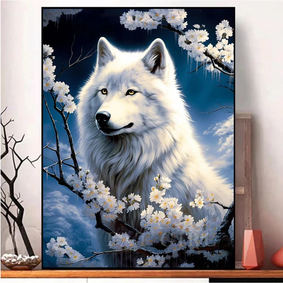 Crystal Art Lunar Wolf Notebook Diamond Painting