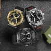 SMAEL Brand 8087 For Men's Digtal Quartz Watches 50m Waterproof Dual Display LED Back Light Watch 3