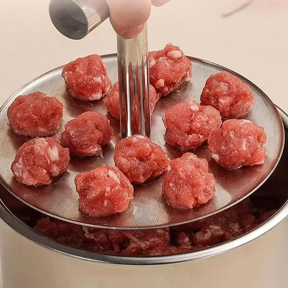 Description Picture 4 of item1PC Stainless Steel Meatball Maker Manual Press Tool Multi-functional for Kitchen Household Meat Balls Mold Cooking Gadget