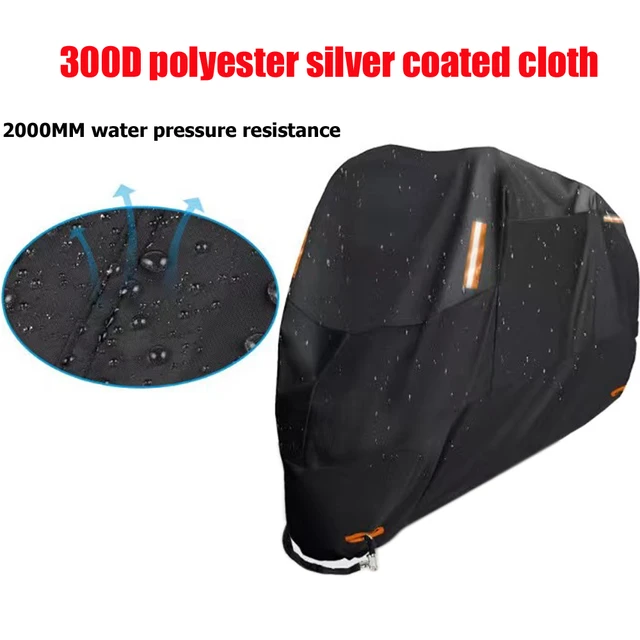 Indoor/Outdoor Black Motorcycle Cover