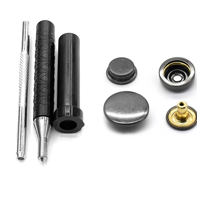 Trimming Shop Bottoni A Pressione A Molla Da 10 Mm, 4 Pezzi, Resistenti E Leggeri, In Metallo Per Lavori Fai Da Te, Riparazione Abbigliamento, Borsa, Oro, 10 Pezzi - Foto 6