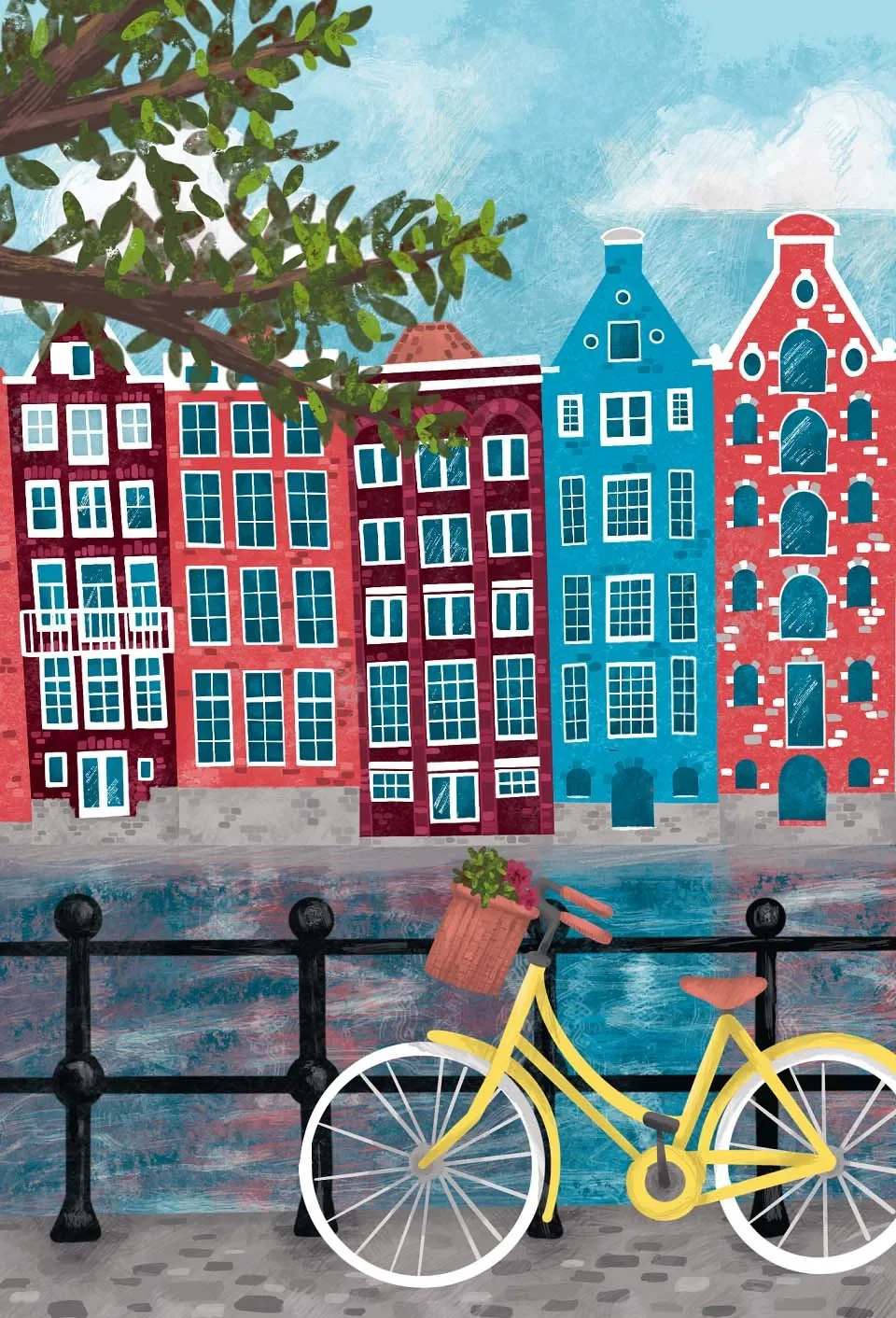 Nordic Watercolor Landscape Canvas Wall Art