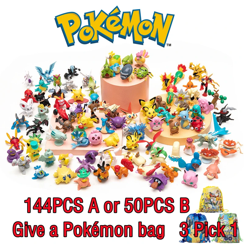 

Tomy Pokemon Figures Random 24/48/72/96/120/144Pcs or 10/20/30/40/50Pcs Anime Model Cute Dolls Toys Children Birthday Xmas Gifts