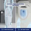 Smart Toilet with 1.28GPF Auto Flush Heated Seat，Toilet with Foot Kick Operation Night Light，One Piece Tankless Toilet 6