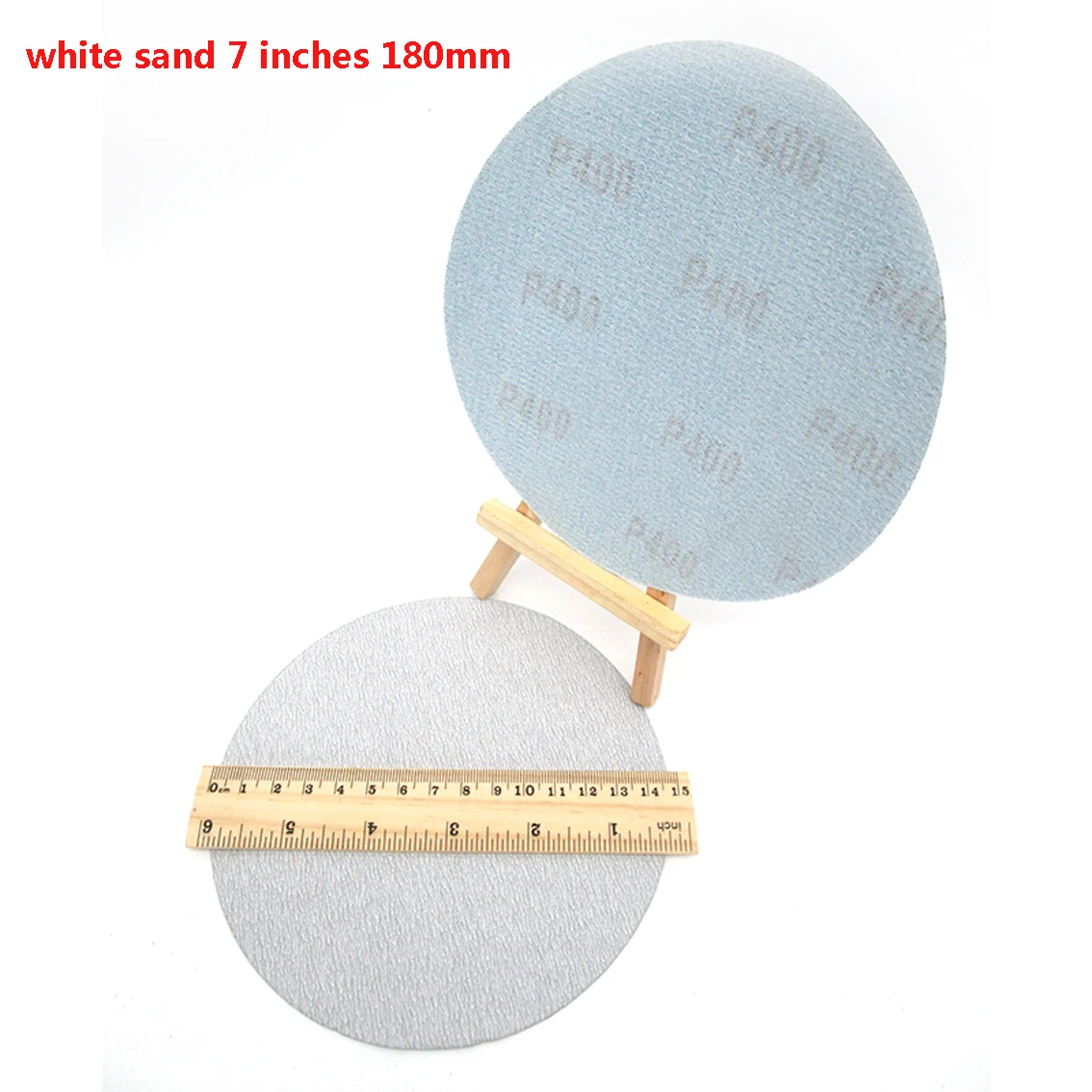 

150MM white sand flocking disc sandpaper sheet brushed self-adhesive dry sandpaper woodworking furniture sanding and polishing