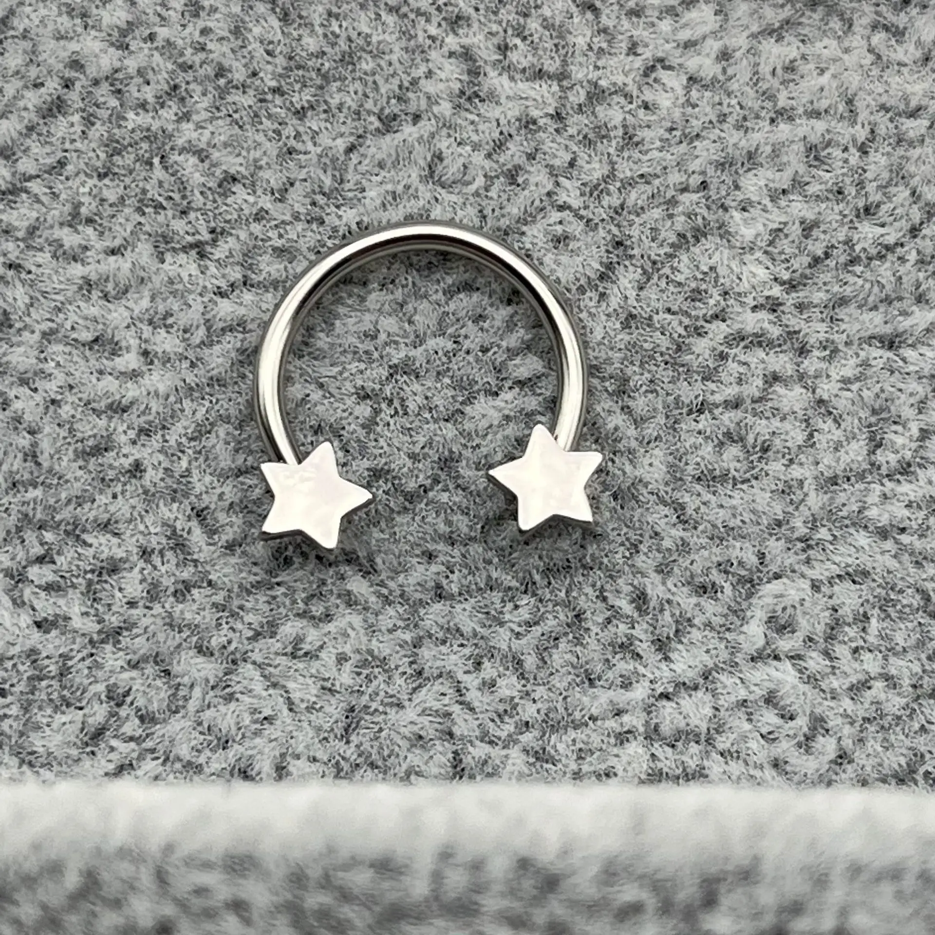 Horseshoe Ring Nose Ring Hinged Segment Septum Piercing Clicker Hoop Ear Cartilage Earrings Helix Body Jewelry
