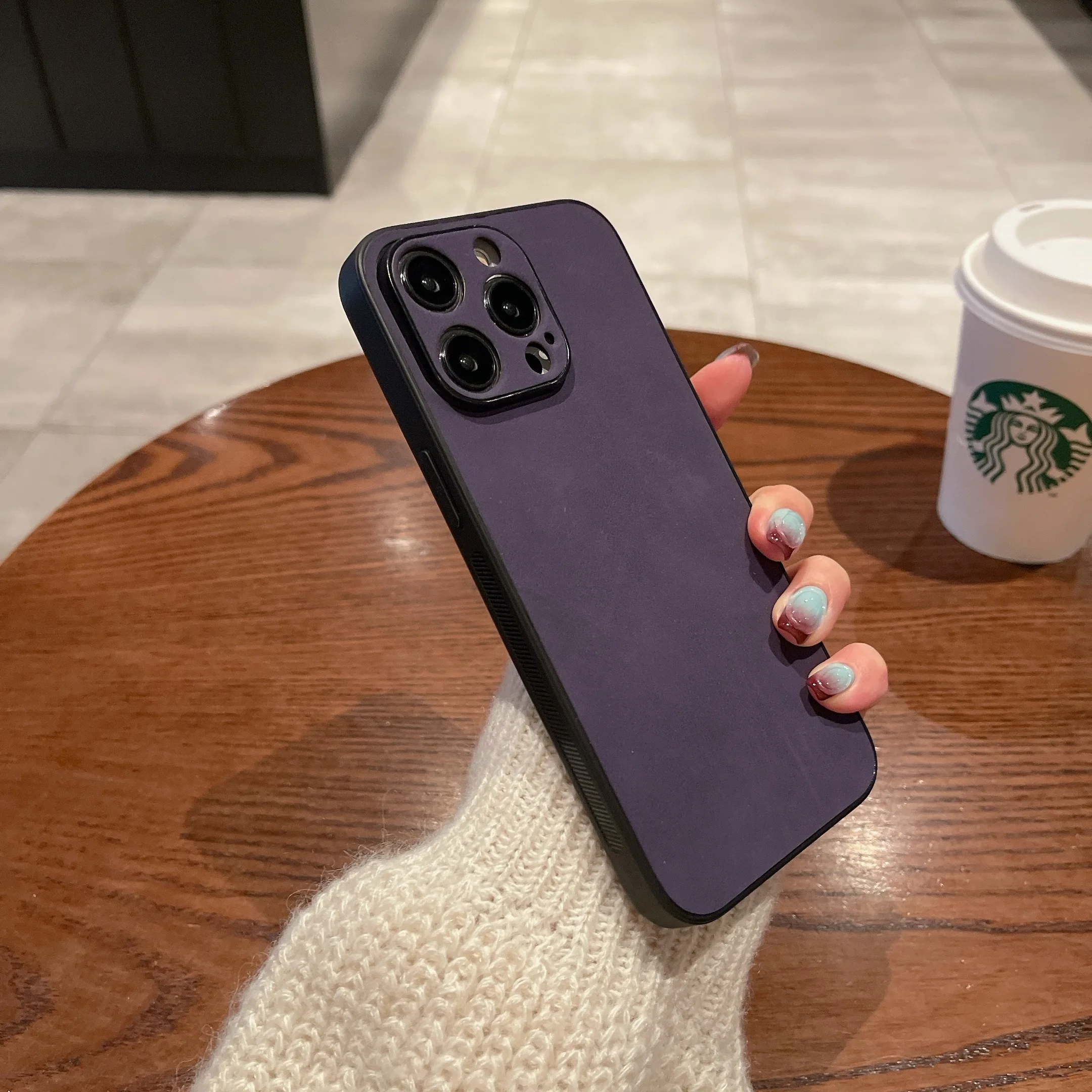 Luxury Matte Soft Suede Leather Fabric Shockproof Retro Phone Case