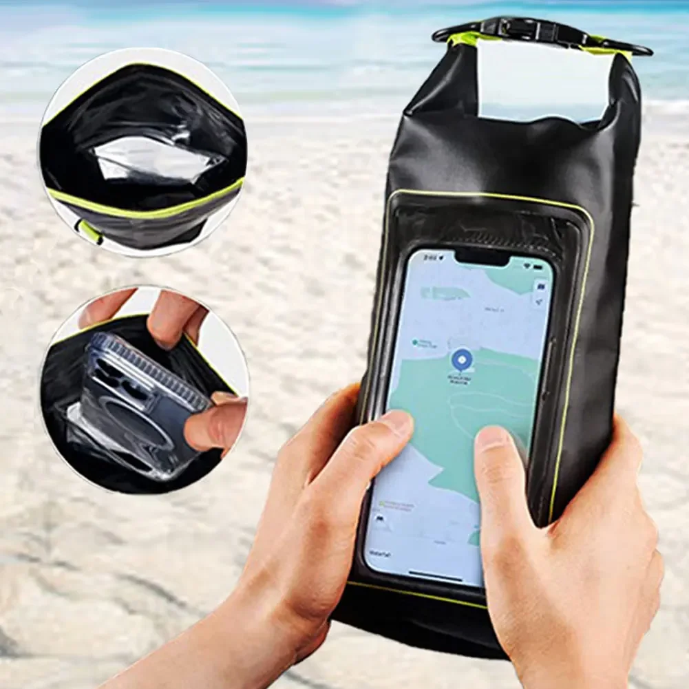 1Pc 2L Waterproof Phone Bag Swimming Dry Bags Pocket Backpack Kayaking Trekking Drifting Surfing Backpack Outdoor Sports Bag