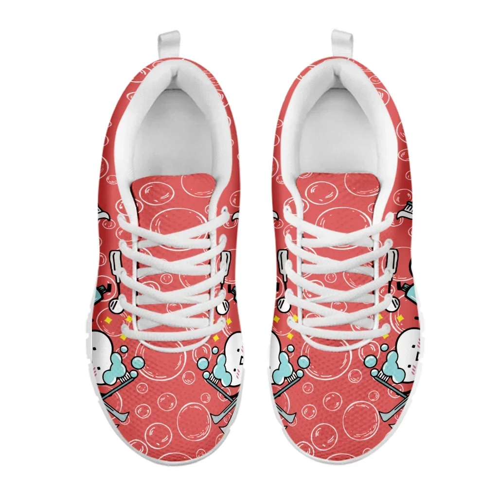 Pink Dental Teeth Prints Casual Women Shoes Flats Sneakers AF Mesh Comfortable Ladies Footwer Zapatos Mujer