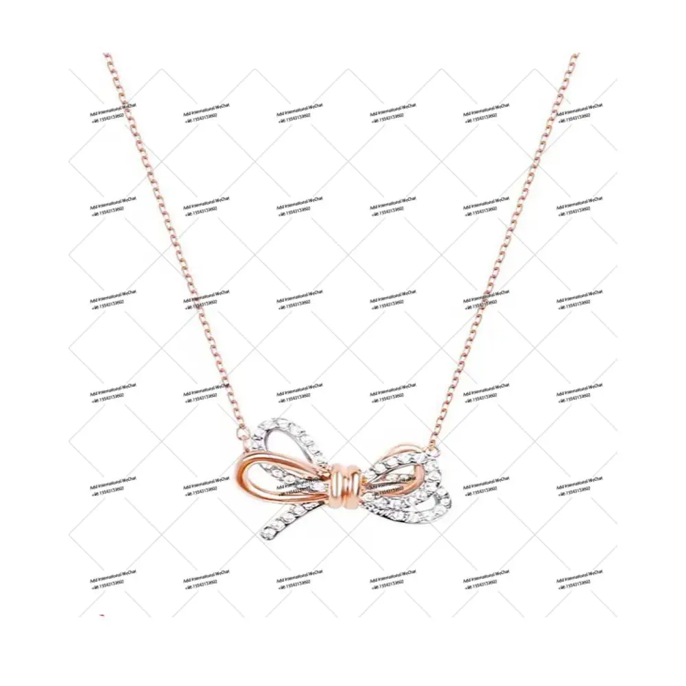 SHL original new elements, crystal dynamic collarbone necklace, bow multi-color necklace, high-quality birthday gift