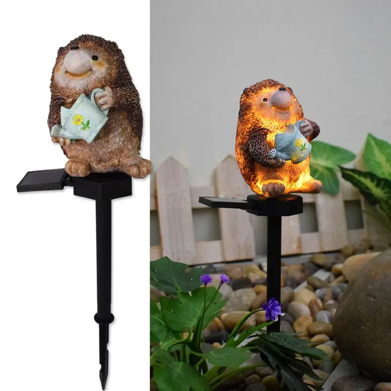 Solar Hedgehog Light LED Outdoor Courtyard Lamp Garden Light Waterproof Solar Patio Ground Lantern Stake Lighting Pathway Decor