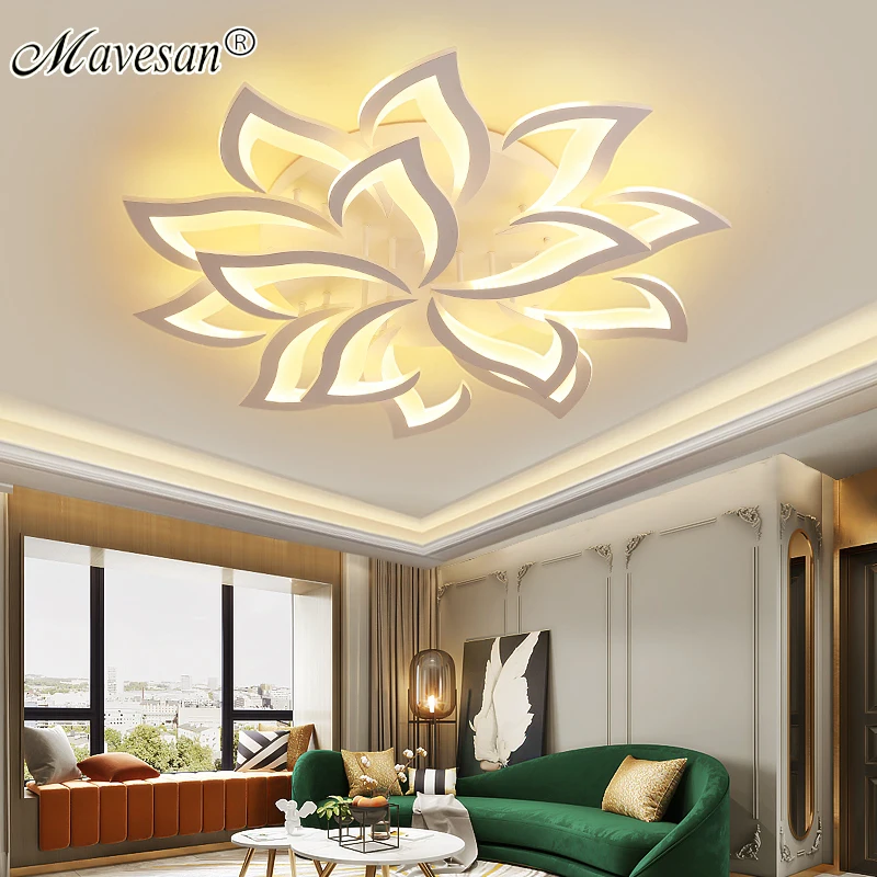 Acrylic LED Chandelier For Kitchen Bedroom Living Room Dining Room Gallery Restaurant Hall Office Indoor Home Lights