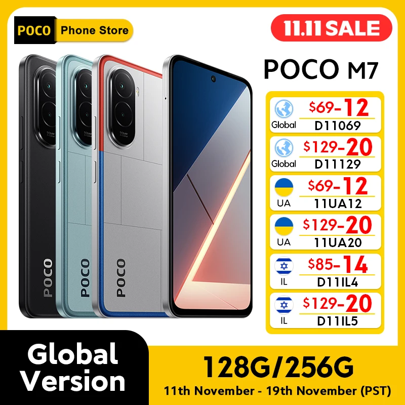 New POCO M7 Global Version Smartphone Snapdragon 685 7000mAh
