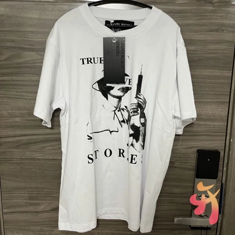 

Love Nurse Needle Tube ERD T-shirts Cotton Letter Slogan White Short Sleeve Summer Hiphop Street Casual Loose Men Women Tshirts