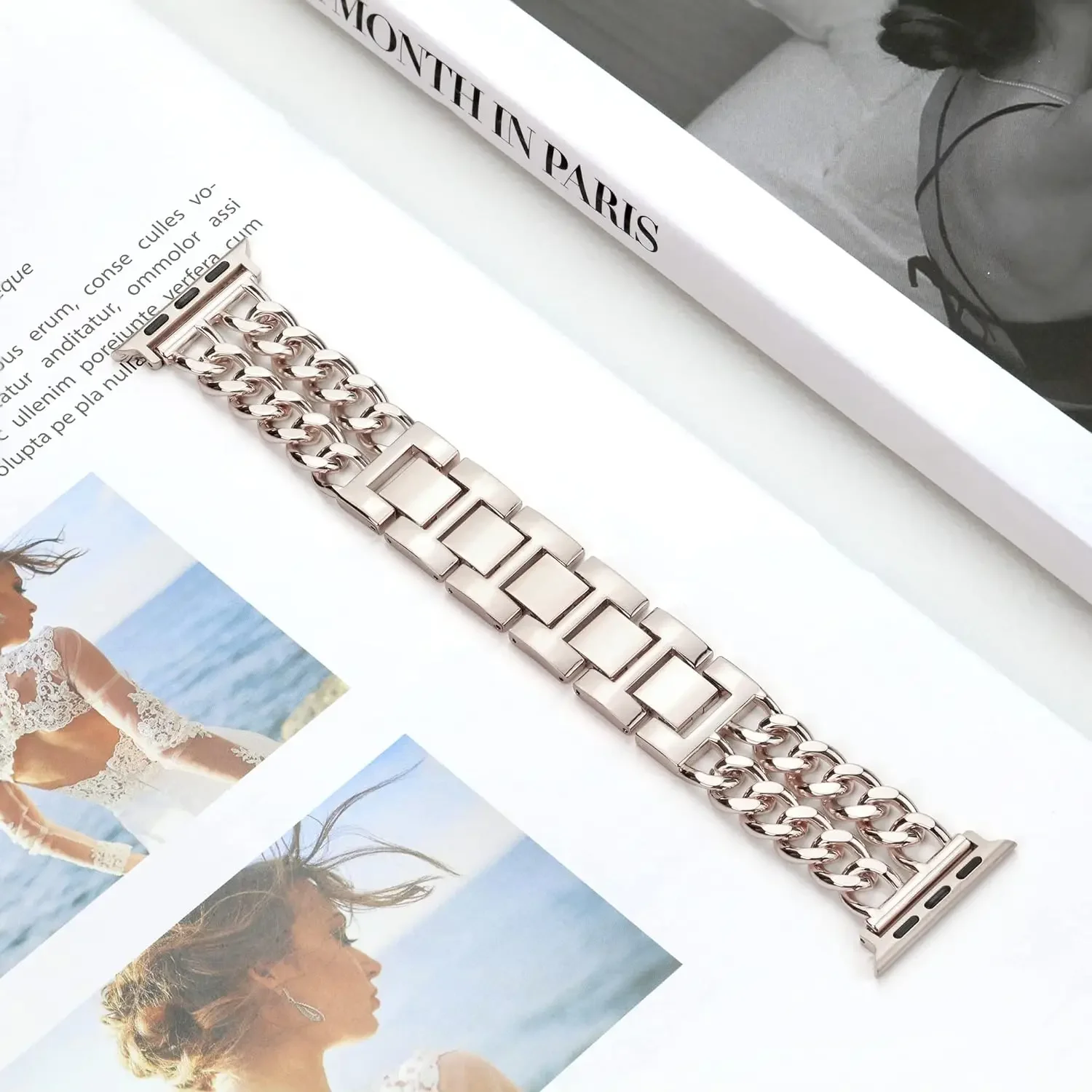 Stainless Steel Metal Chain Apple Watch Strap Bracelet