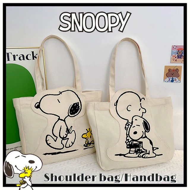 Take Care Earth Snoopy Tote, Snoopy Cartoon Canvas Tote Bag