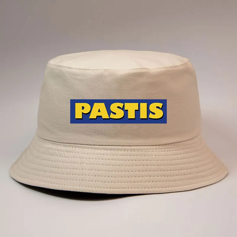 

France Pastis Print Reversible Bucket Hat Woman Man Sun Visor Cap Adult Daily UV Protection Fisherman Cap Cool Cotton Panama Hat