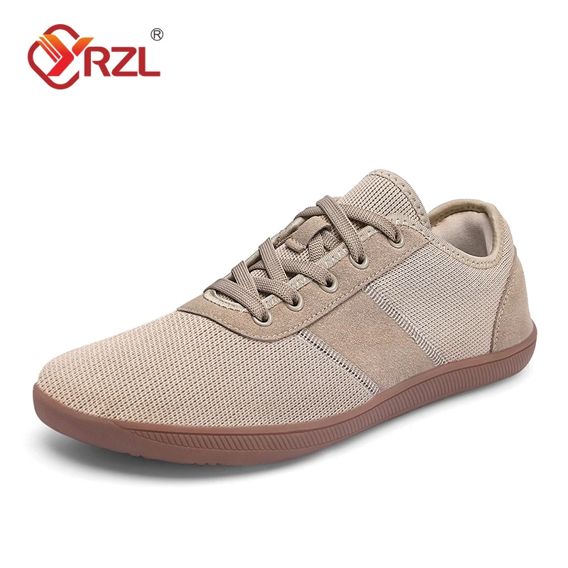 YRZL Men Wide Barefoot Shoes for Unisex Outdoor Womens Running Zero Drop Casual Sneakers Minimalist Shoes Men