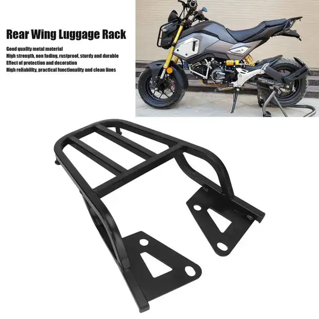 Motorcycle Luggage Rack For Honda Grom 125 & MSX 125 - Heavy Duty Rear Shelf, Easy Install, No Drilling Needed