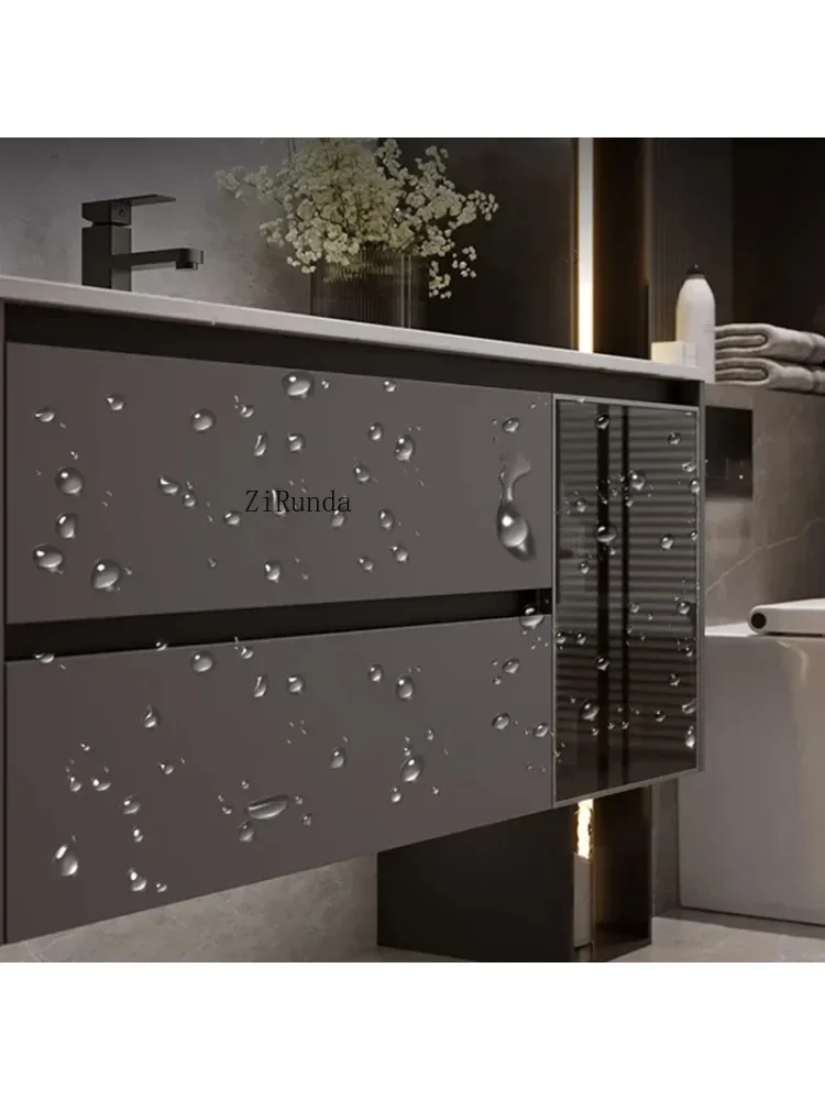 Style Luxury Rock Plate Bathroom Cabinets Wall-mounted Design Vanity Smart Mirror Cabinets Furniture Muebles Ba&ntilde;o FYBC