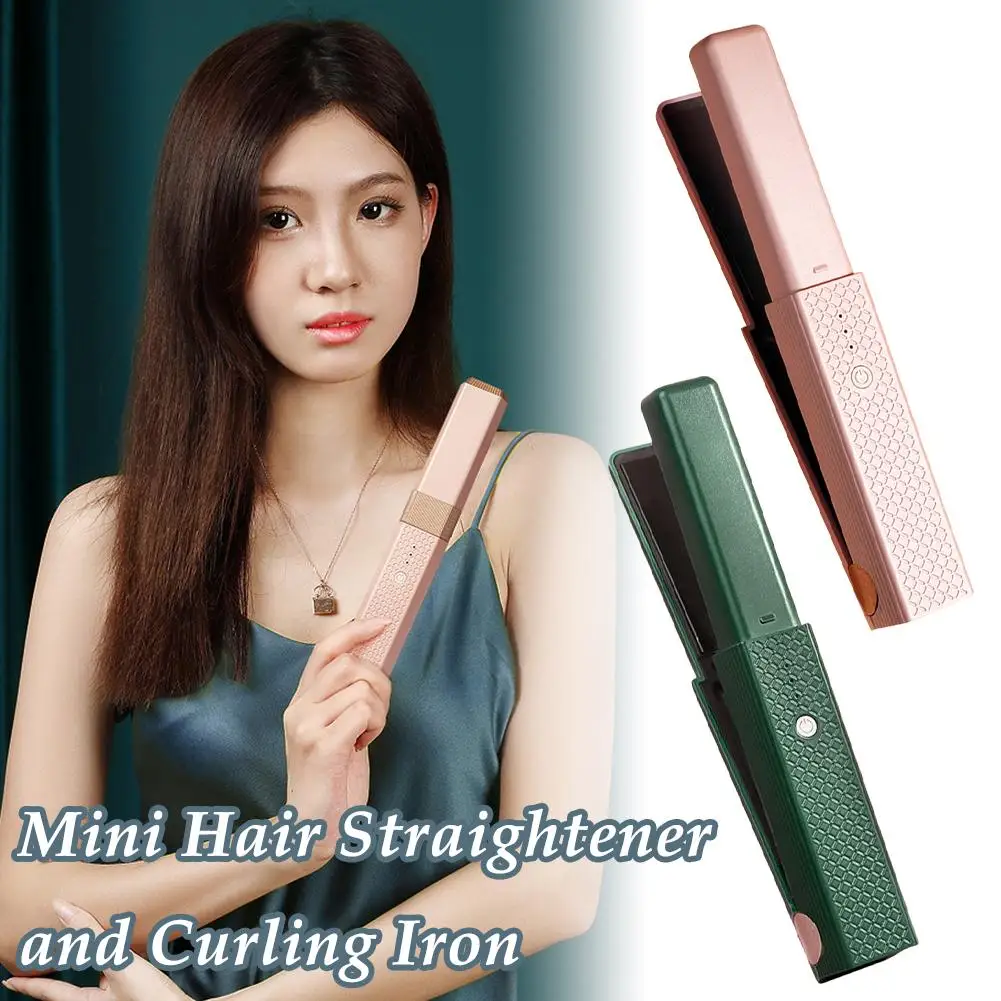 Hair Straightener Cordless Usb Hair Straightener Mini Ceramics Hair Curler 3 Constant Temperature Portable Flat Iron for Tr I1R9 facial gua sha massage board ceramics reduce fat static free portable full body scraping plate for women adults pain relief