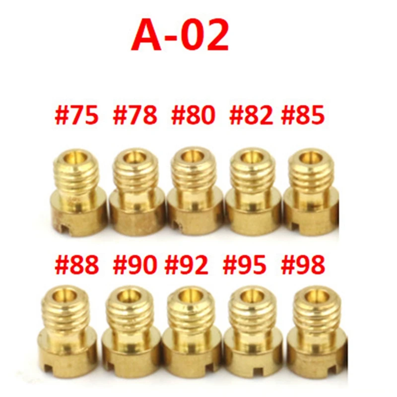 A82X-10PCS Suitable For The Main Spray Scooter Bucket PE24/26/27/30 Halma CG-125 Nibi Carburetor Measuring Hole Nozzle