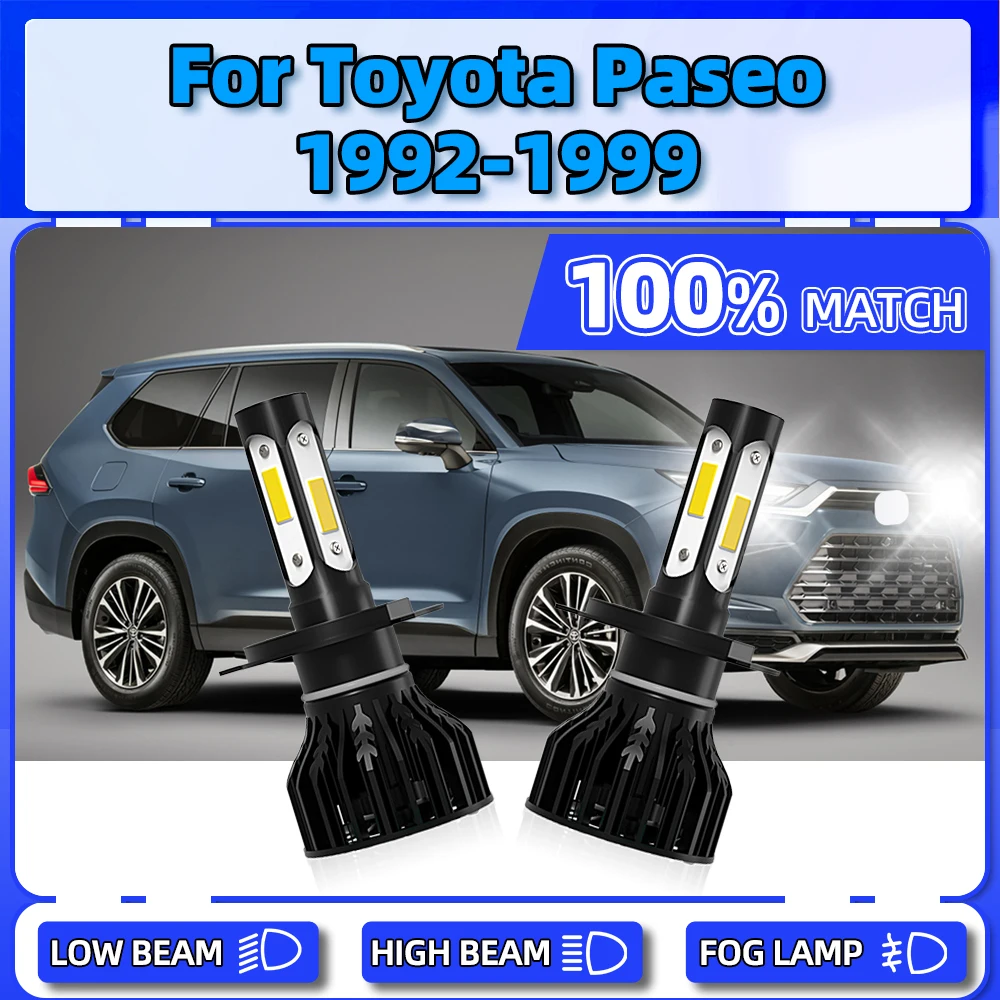 

20000LM H4 LED Headlight 120W Turbo Auto Headlamp 6000K Auto Front Lamp For Toyota Paseo 1992 1993 1994 1995 1996 1997 1998 1999