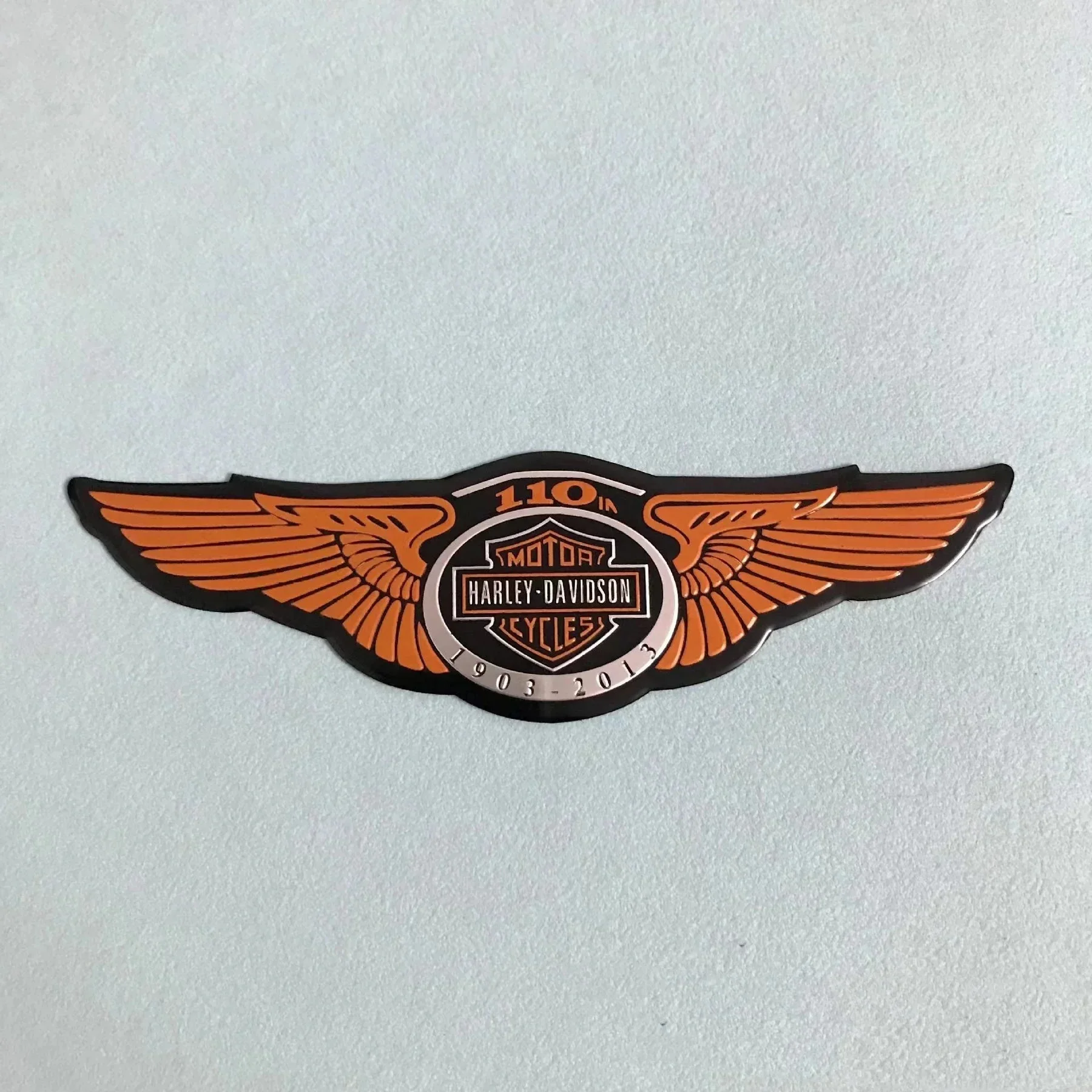 Harley-Davidson motorcycle metal labeling Large 100/105/110th anniversary model wing aluminum sticker tail label 4