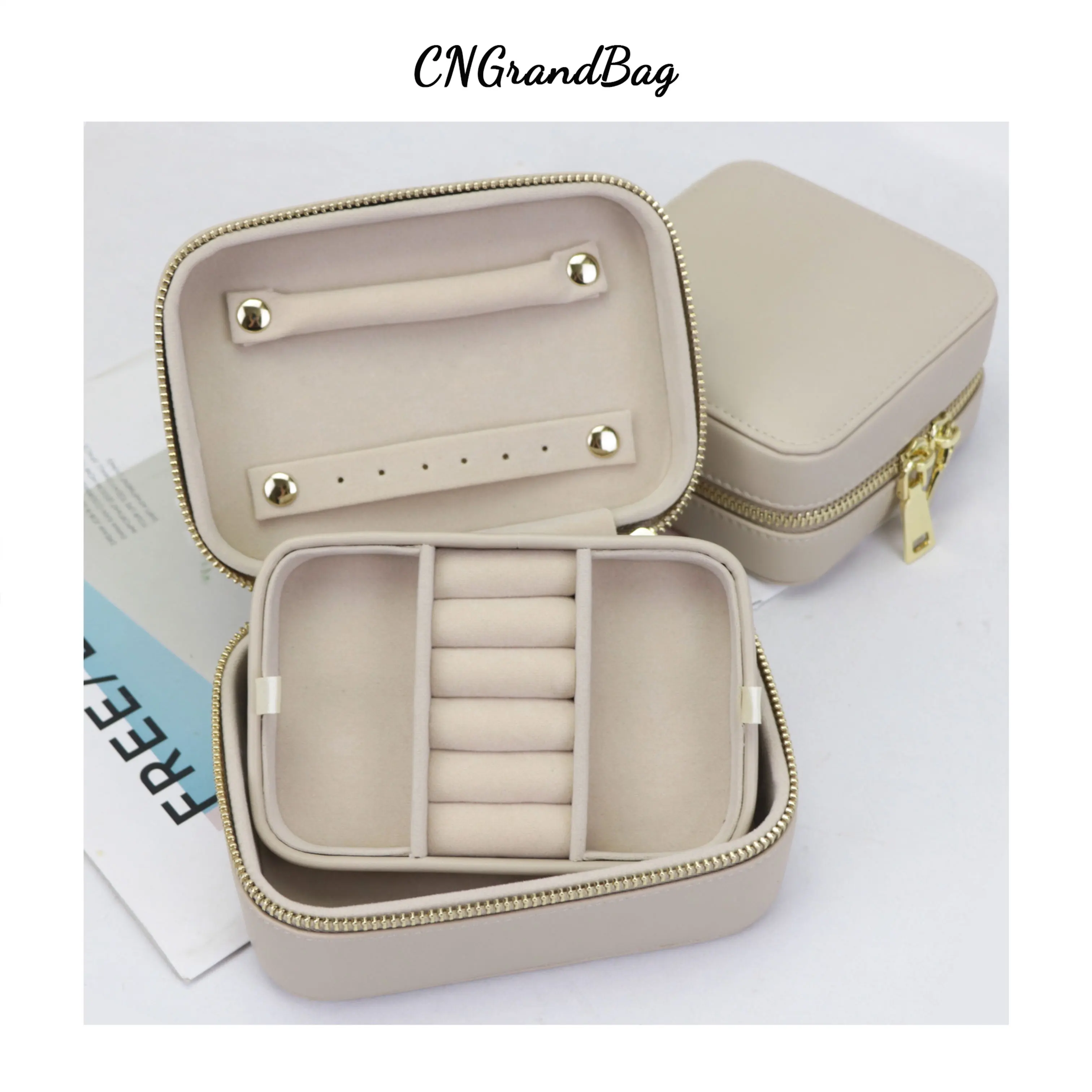 Classic Cow Leather Gift Box For Jewelry Customized Storage Box Travel Earrings Necklace Ring Storage Jewelry Box Portable hot sale 10 pcs lot magnet buckle flip bag earrings necklace bracelet ring storage bag microfiber convenient to travel and carry